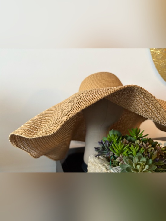 Oriade Accessories - High Quality Super Wide Brim Sun Hat, 60cm- Tan